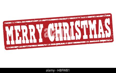Frohe Weihnachten Grunge Stempel auf weißem Hintergrund, Vektor-illustration Stock Vektor