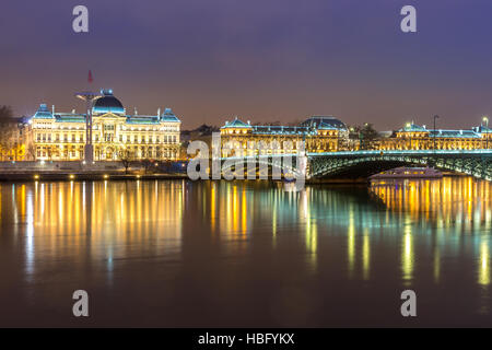 Universität Lyon Brücke Frankreich Stockfoto