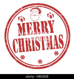 Frohe Weihnachten Grunge Stempel auf weißem Hintergrund, Vektor-illustration Stock Vektor