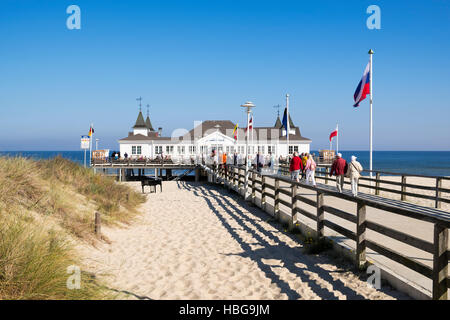 Pier, Seebad Ahlbeck, Heringsdorf, Usedom, Ostsee, Mecklenburg-Western Pomerania, Deutschland Stockfoto