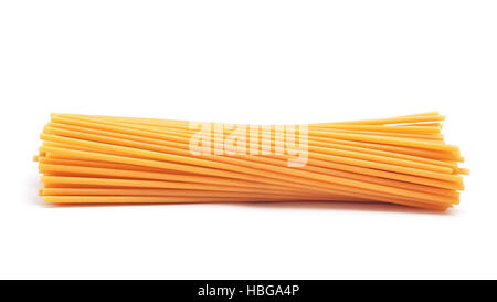 Spaghetti Bucatini-Nudeln isoliert Stockfoto