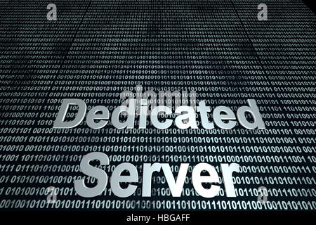 Dedizierte Server binäre Hintergrund Stockfoto