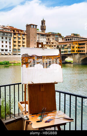 Historischen Ponte Vecchio in Florenz, Italien. Stockfoto