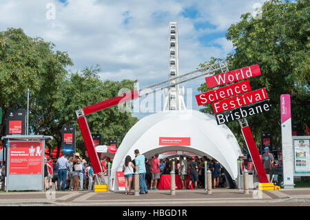 Eingang zum World Science Festival, South Bank Parklands, Brisbane, Queensland, Australien Stockfoto