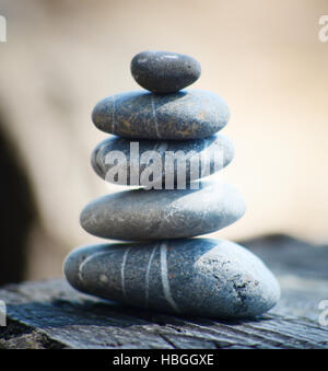 Kiesel-Stein-Turm Stockfoto