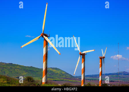 Einige Windmühlen Stockfoto