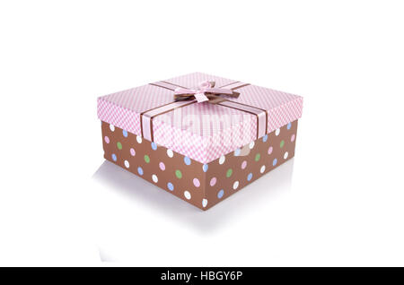 Giftboxes auf dem weißen Hintergrund isoliert Stockfoto