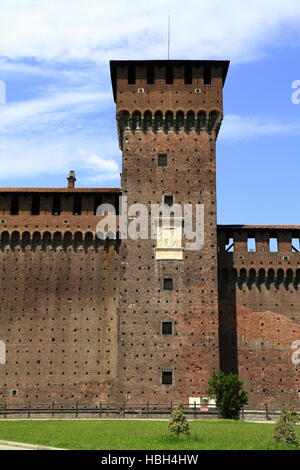 Castello Sforzesco ist eine Burg in Mailand Stockfoto