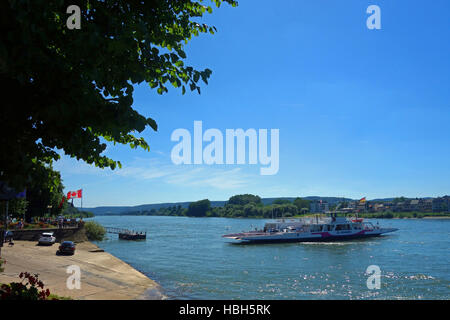 Linz am Fluss Rhein Stockfoto