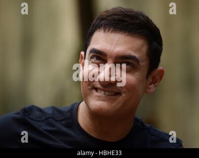 Aamir Khan indischer Schauspieler bei der Film Talaash Pressekonferenz in Bombay Mumbai Maharashtra Indien Stockfoto