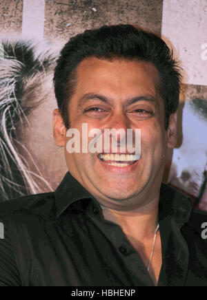 Bollywood-Schauspieler Salman Khan während der Anhänger-Start des Films Held, in Mumbai, Indien am 15. Juli 2015. Stockfoto