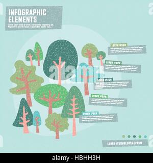 Vektor-Illustration abstrakt kreativ Baum Infografiken design Stock Vektor