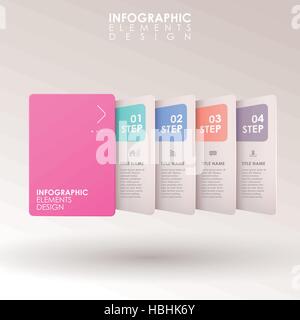moderne Vektor abstrakte Seiten Infografik 3D-Elemente Stock Vektor