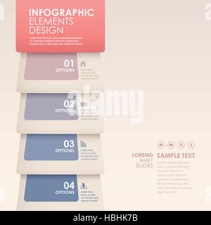 moderne Vektor abstrakte Seiten Infografik 3D-Elemente Stock Vektor