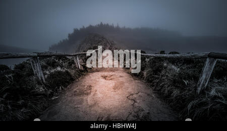 Weg zum Aussichtspunkt Sete Cidades Stockfoto