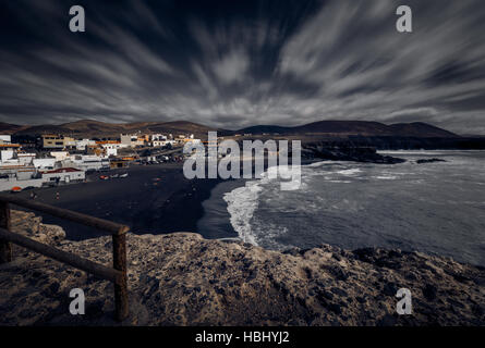 Abenddämmerung in Ajuy Stockfoto