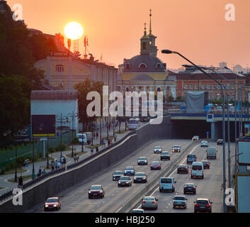 Podil Bezirk. Kiew, Ukraine Stockfoto