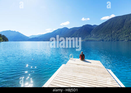 Crescent lake Stockfoto