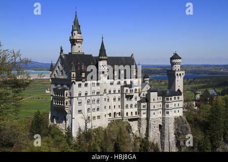 Schloss Neuschwanstein in den Bayerischen Alpen Stockfoto