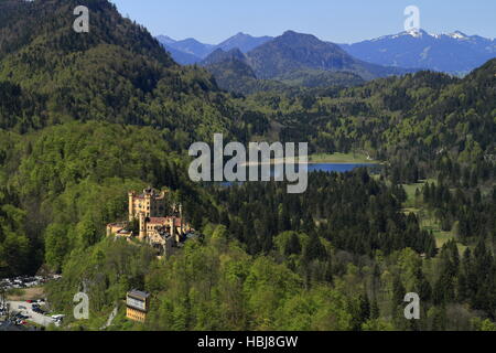 Hohenschwangau und Alpsee See Stockfoto