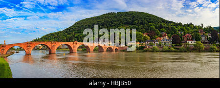 Heidelberg Panorama Skyline der Stadt, Deutschland Stockfoto