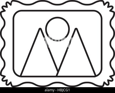 Umriss Bild Bild Foto Frame Design Vektor Illustration Eps 10 Reisen Stock Vektor