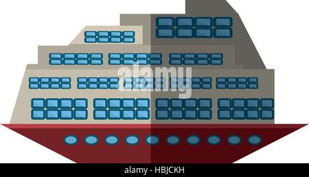 Cruise Boot transatlantischen Urlaub Erholung Schatten Vektor Illustration Eps 10 Stock Vektor