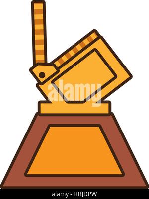 Cartoon Film Klöppel Trophäe vergibt gold hölzernen Vektor Illustration Eps 10 Stock Vektor