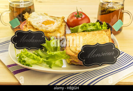 Speziellen französischen Sandwiches für Männer und Frauen Stockfoto