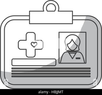 medizinische Personalausweis Symbol Bildgestaltung Vector illustration Stock Vektor