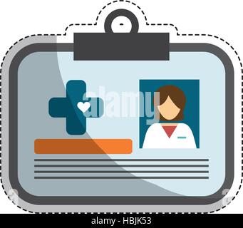 medizinische Personalausweis Symbol Bildgestaltung Vector illustration Stock Vektor