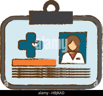 medizinische Personalausweis Symbol Bildgestaltung Vector illustration Stock Vektor