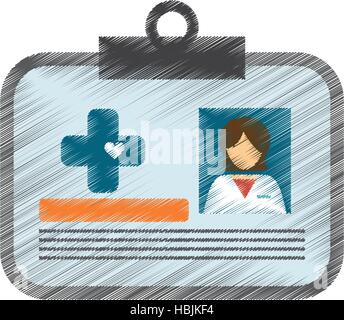 medizinische Personalausweis Symbol Bildgestaltung Vector illustration Stock Vektor
