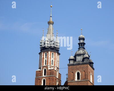 St. Marienkirche in Krakau Stockfoto