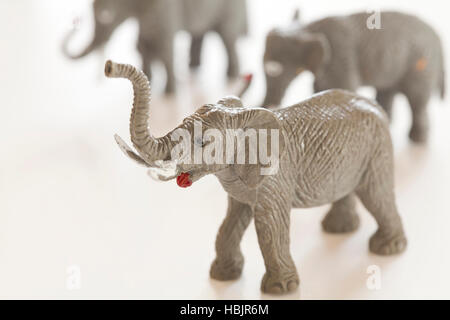 Tierfiguren Elefant Stockfoto