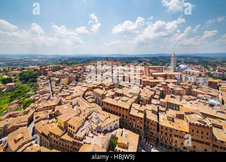 Blick auf Siena, Italien. Stockfoto