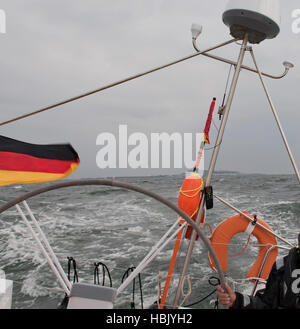 Segelyacht in die Reise an die Nordsee Stockfoto