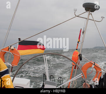 Segelyacht in die Reise an die Nordsee Stockfoto