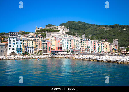 Porto Venere, Italien - Juni 2016 - Stadtbild Stockfoto