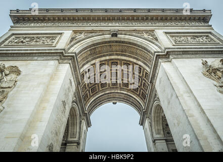 Arc de Triomphe Paris im Detail Stockfoto