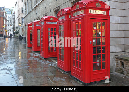 Rote Telefonzellen Stockfoto