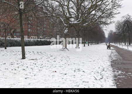 Schnee in Hyde Park Stockfoto