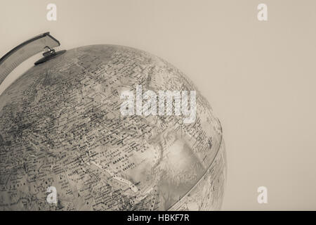 Globus mit physische Karte drauf (Vintage-Effekt) Stockfoto