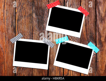 Satz von Bilderrahmen, leere Sofortbild Stockfoto