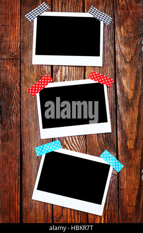 Satz von Bilderrahmen, leere Sofortbild Stockfoto