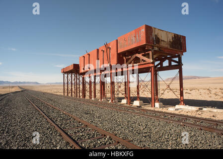 Lokomotive Wassertanks. Stockfoto