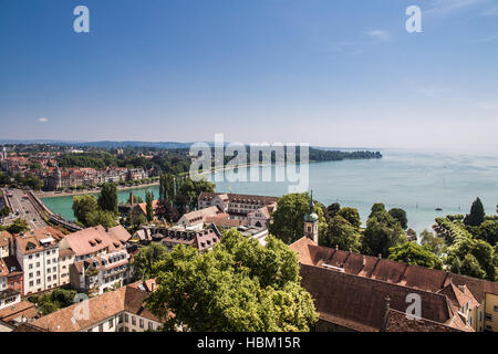 Den Bodensee vom Kirchturm aus gesehen Stockfoto