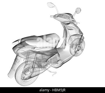 isolierte transparente Scooter Bild Stockfoto