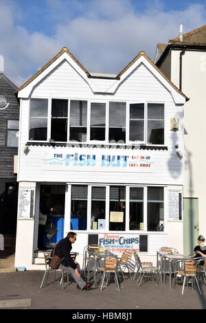 Fisch & Chips Café, Hastings, East Sussex UK Oktober 2016 Stockfoto