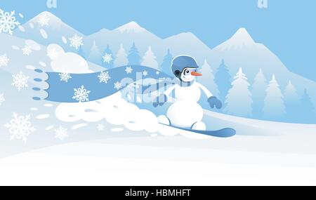 Festliche Snowboarden Stock Vektor